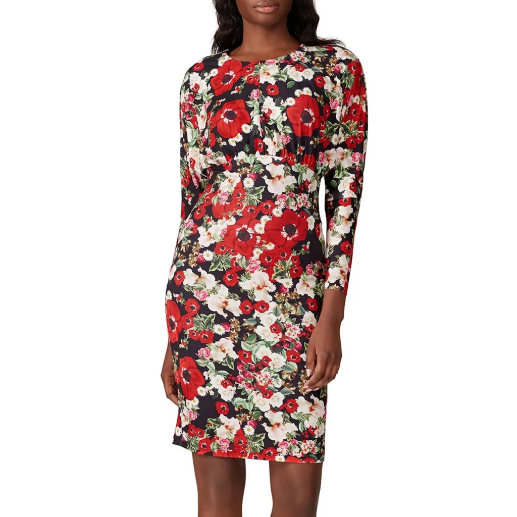 Alexia Admor Dolman Sleeve Floral Sheath